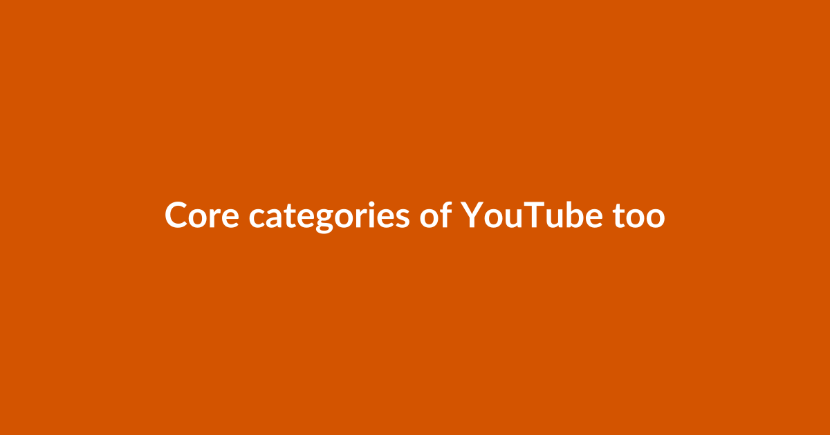 Core categories of YouTube tools online